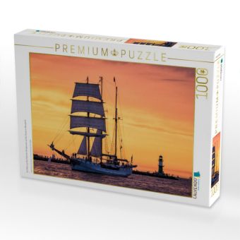 Produktbild: CALVENDO Puzzle Ein Motiv aus dem Kalender Windjammer auf der Ostsee im Abendlicht | 1000 Teile Lege-Gr&ouml;&szlig;e 64x48cm Foto-Puzzle f&uuml;r gl&uuml;ckliche Stunden