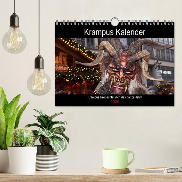 Produktbild: Krampus Kalender 2026 (Wandkalender 2026 DIN A4 quer), CALVENDO Monatskalender