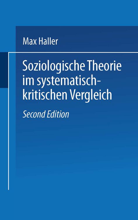 Produktbild: Soziologische Theorie im systematisch-kritischen Vergleich