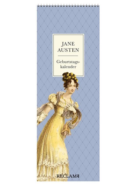 Produktbild: Jane Austen Geburtstagskalender &brvbar; Immerw&auml;hrender Wandkalender zum Eintragen im praktischen Streifenformat &brvbar; Mit Illustrationen und Zitaten aus Jane A