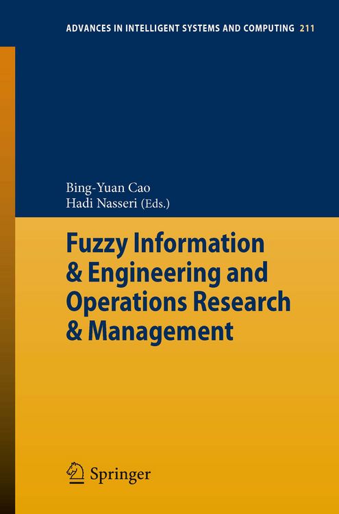 Produktbild: Fuzzy Information & Engineering and Operations Research & Management