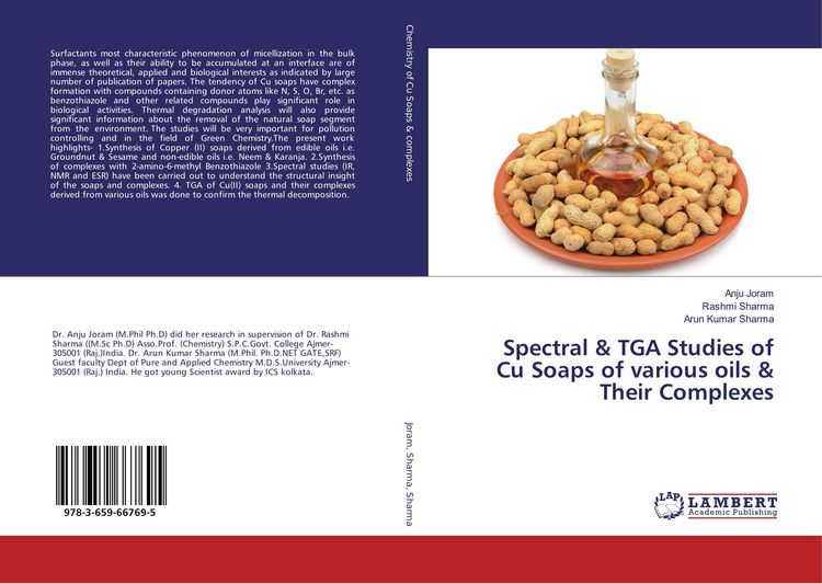 Produktbild: Spectral & TGA Studies of Cu Soaps of various oils & Their Complexes