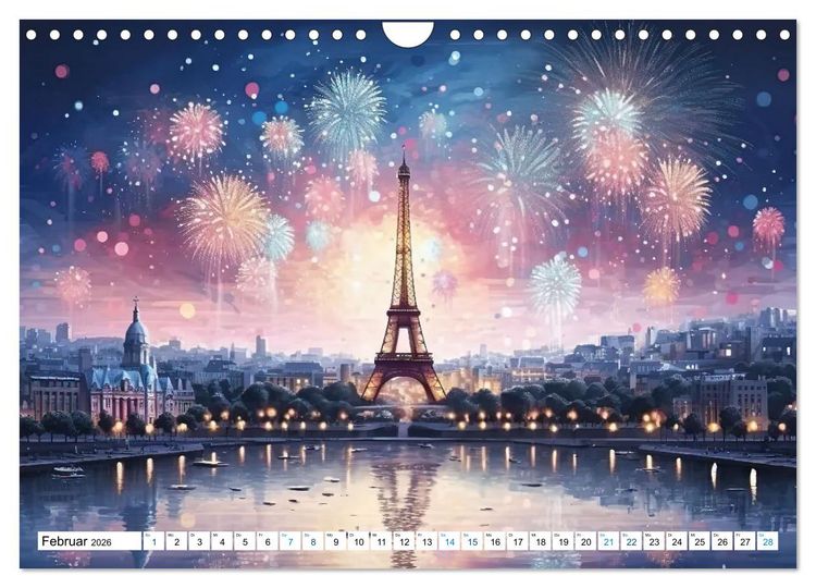 Produktbild: Eiffelturm: Kreativ anders (Wandkalender 2026 DIN A4 quer), CALVENDO Monatskalender