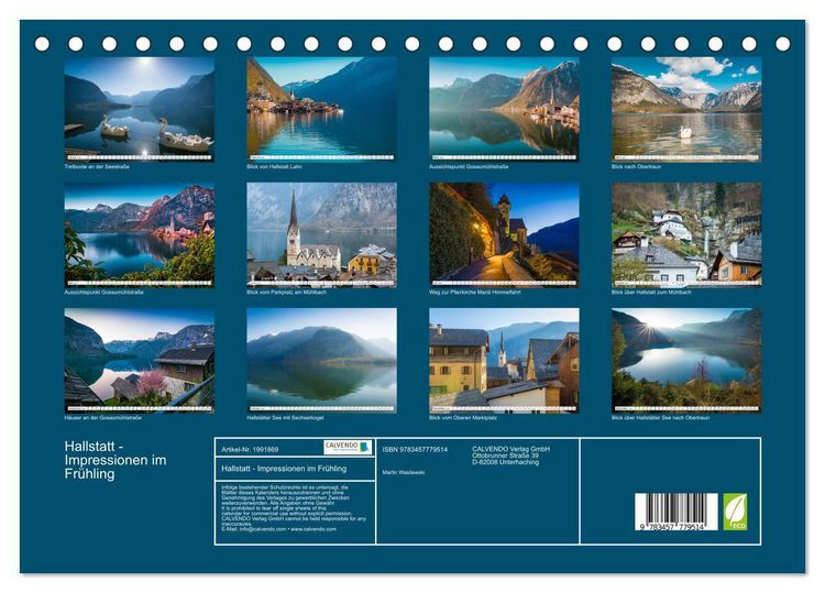Produktbild: Hallstatt - Impressionen im Fr&uuml;hling (Tischkalender 2026 DIN A5 quer), CALVENDO Monatskalender