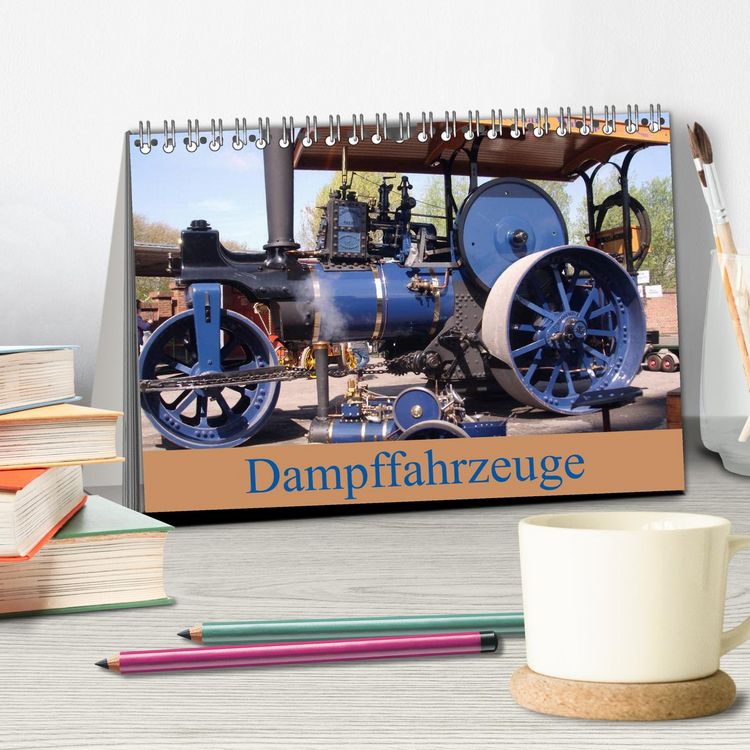 Produktbild: Dampffahrzeuge (Tischkalender 2026 DIN A5 quer), CALVENDO Monatskalender