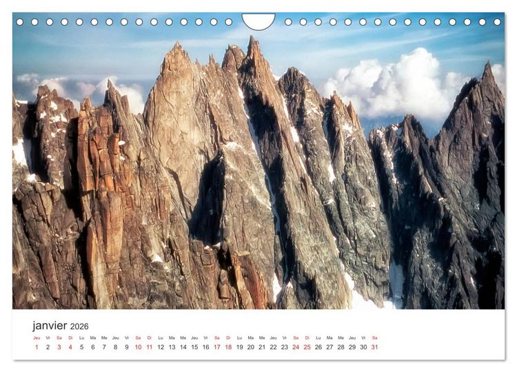 Produktbild: Paysages Le massif du Mont-Blanc (Calendrier mural 2026 DIN A4 vertical), CALVENDO calendrier mensuel