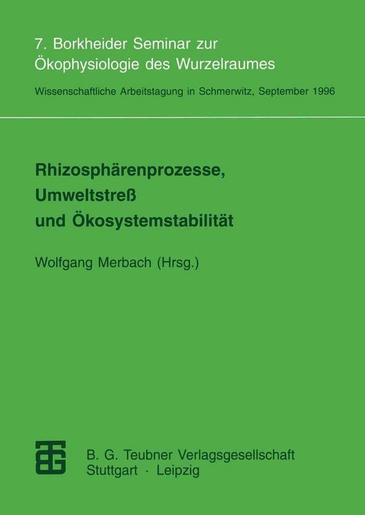 Produktbild: Rhizosph&auml;renprozesse, Umweltstre&szlig; und &Ouml;kosystemstabilit&auml;t