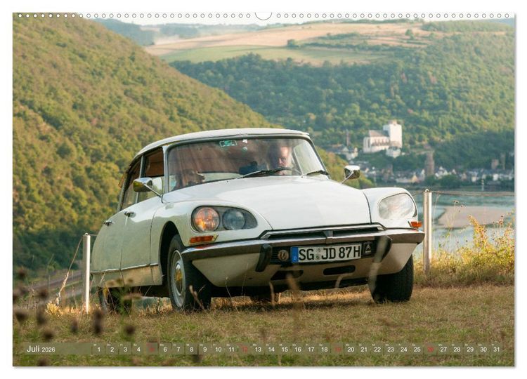 Produktbild: Citro&euml;n DS G&ouml;ttin im Mittelrheintal (hochwertiger Premium Wandkalender 2026 DIN A2 quer), Kunstdruck in Hochglanz