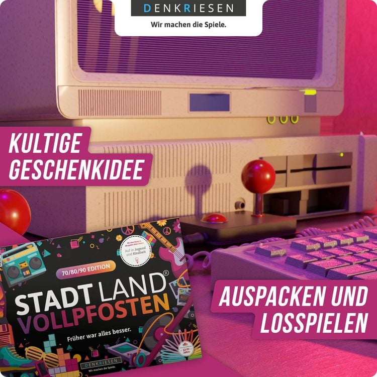 Produktbild: DENKRIESEN - STADT LAND VOLLPFOSTEN&reg; - 70/80/90 EDITION - "Fr&uuml;her war alles besser." - A4
