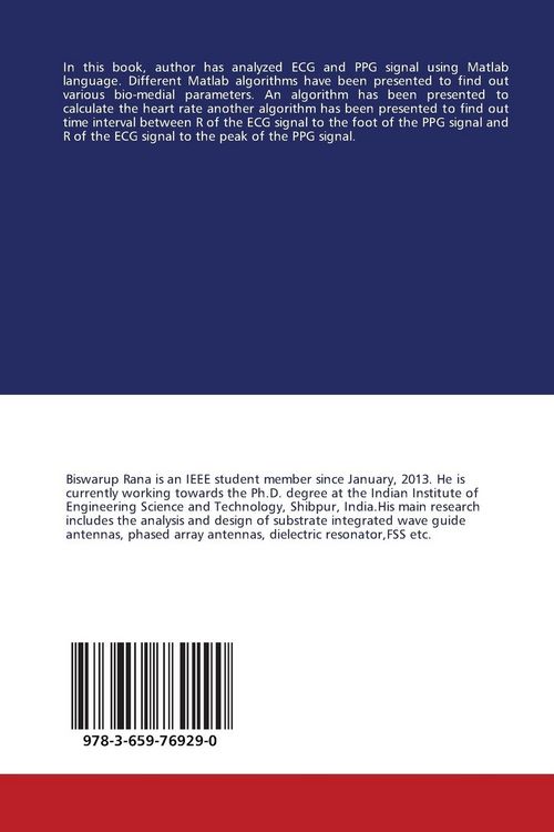 Produktbild: Analysis of ECG and PPG Signal