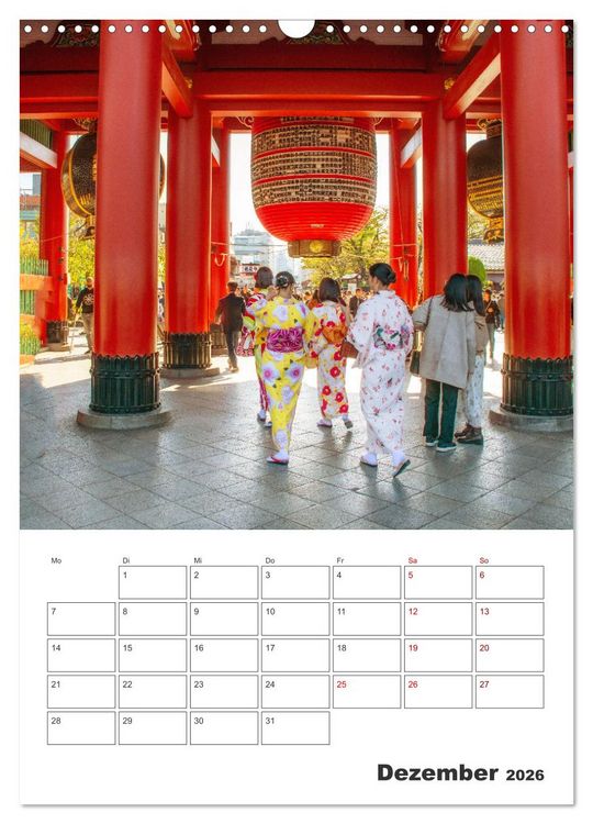 Produktbild: Tokio - Reiseplaner (Wandkalender 2026 DIN A3 hoch), CALVENDO Monatskalender