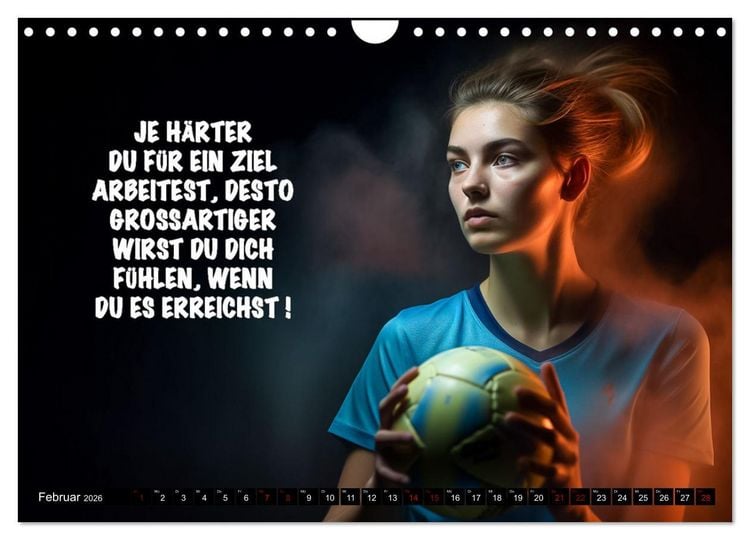 Produktbild: Motivation und Handball (Wandkalender 2026 DIN A4 quer), CALVENDO Monatskalender