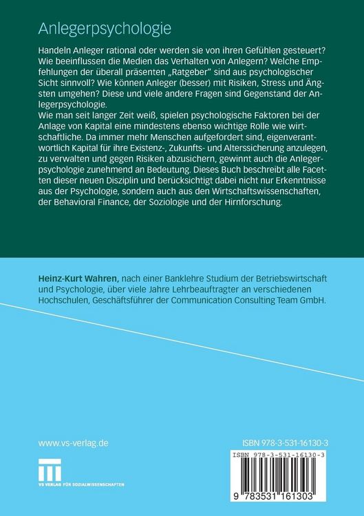 Produktbild: Anlegerpsychologie