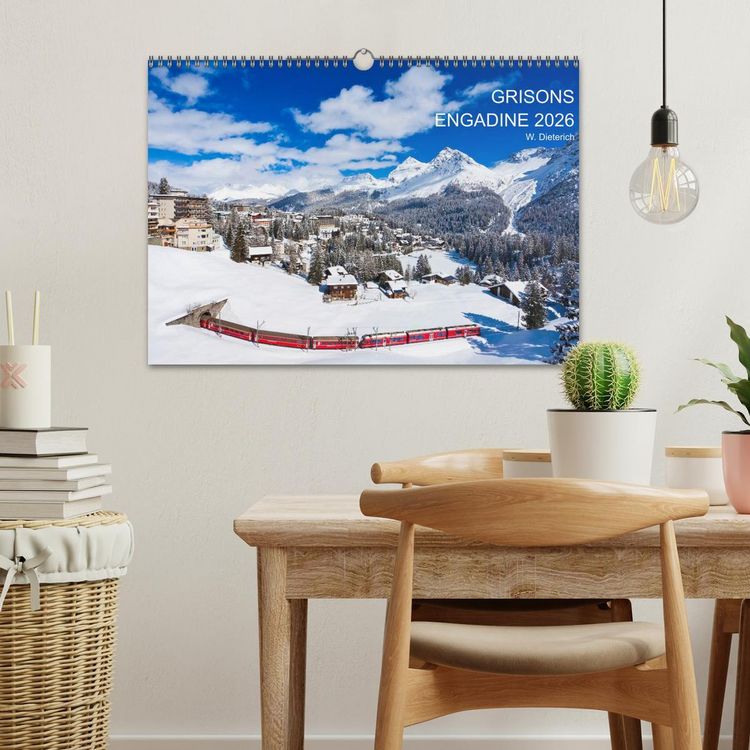 Produktbild: Grisons Engadine 2026 / UK-Version (Wall Calendar 2026 DIN A3 landscape), CALVENDO 12 Month Wall Calendar
