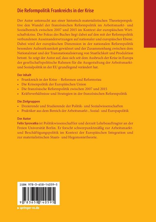 Produktbild: Die Reformpolitik Frankreichs in der Krise