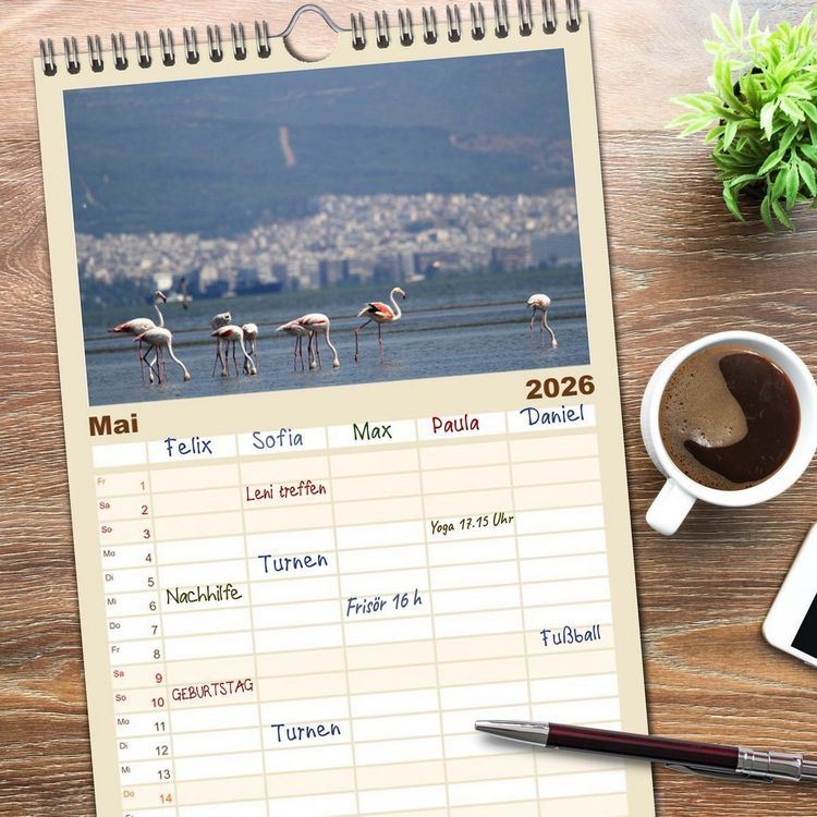 Produktbild: Familienplaner 2026 - Griechenland - Von Epirus bis zu den Inseln mit 5 Spalten (Wandkalender, 21 x 45 cm) CALVENDO