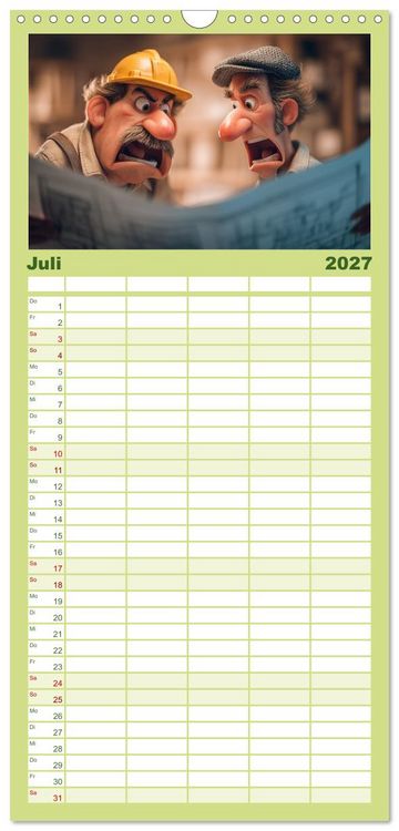 Produktbild: Familienplaner 2027 - Kaffee, Kabel, Katastrophen mit 5 Spalten (Wandkalender, 21 x 45 cm) CALVENDO