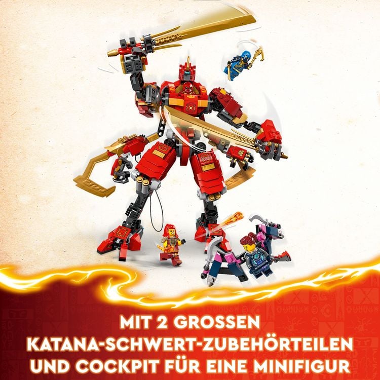 LEGO NINJAGO 71812 Kais Ninja-Kletter-Mech Set mit Actionfigur-Spielzeug