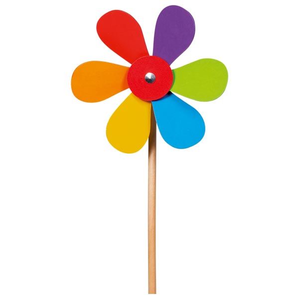 Produktbild: Goki SA431 - Windm&uuml;hle Blume, aus Holz 37cm