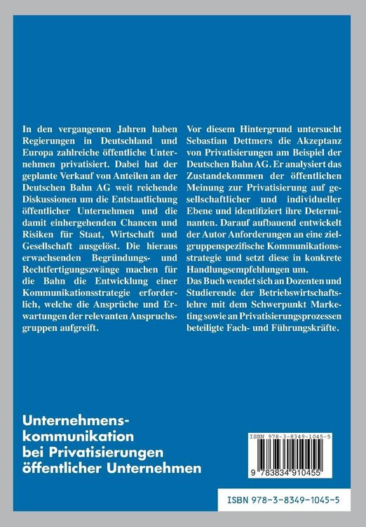 Produktbild: Unternehmenskommunikation bei Privatisierungen &ouml;ffentlicher Unternehmen