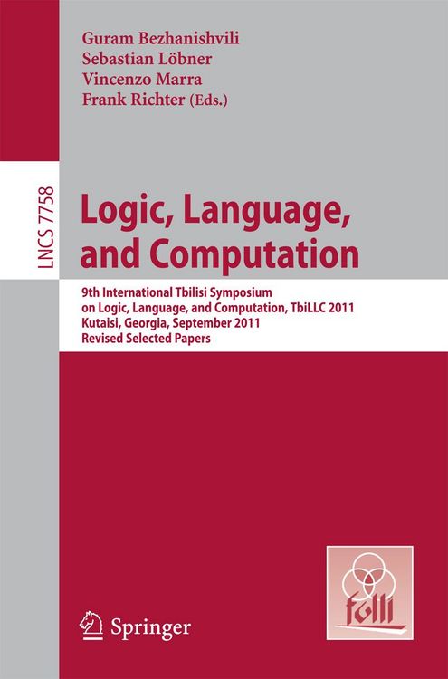 Produktbild: Logic, Language, and Computation