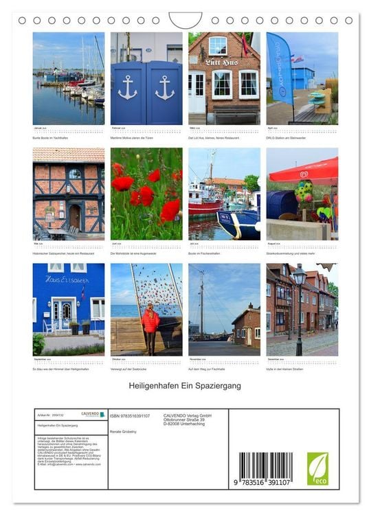 Produktbild: Heiligenhafen Ein Spaziergang (Wandkalender 2026 DIN A4 hoch), CALVENDO Monatskalender
