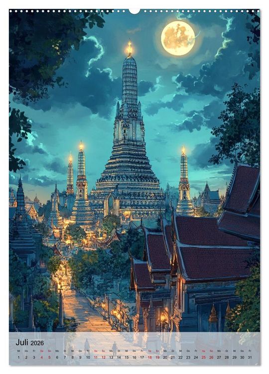Produktbild: Thailand Fantasie (Wandkalender 2026 DIN A2 hoch), CALVENDO Monatskalender