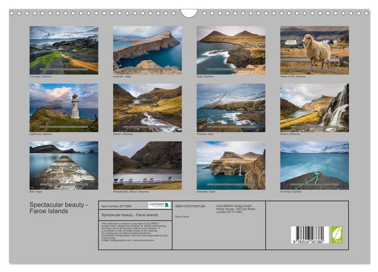 Produktbild: Spectacular beauty - Faroe Islands (Wall Calendar 2026 DIN A3 landscape), CALVENDO 12 Month Wall Calendar