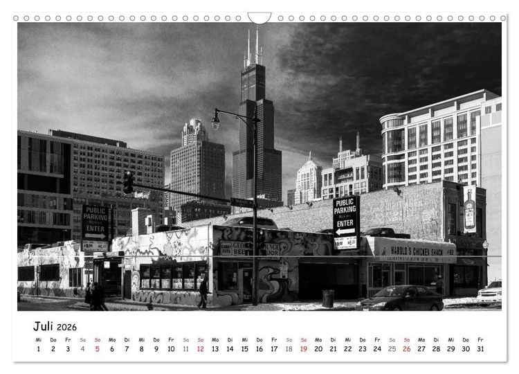 Produktbild: Chicago 2026 (Wandkalender 2026 DIN A3 quer), CALVENDO Monatskalender