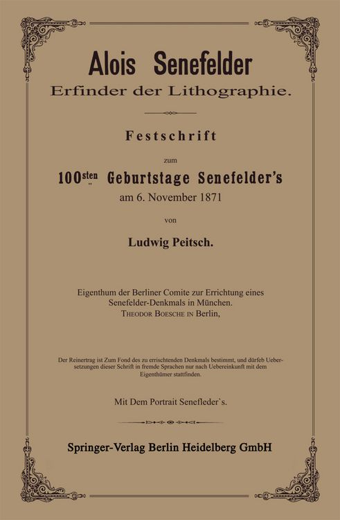 Produktbild: Alois Senefelder Erfinder der Lithographie