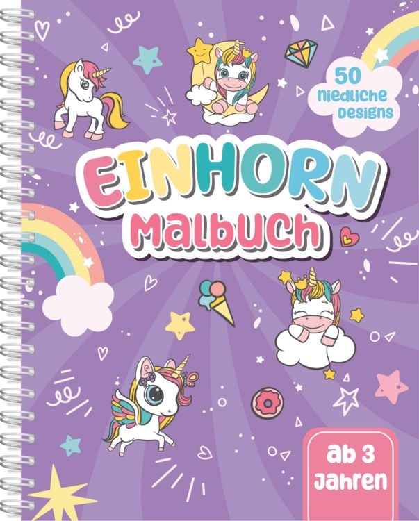 Produktbild: Einhorn-Malbuch f&uuml;r Kinder ab 3 Jahren
