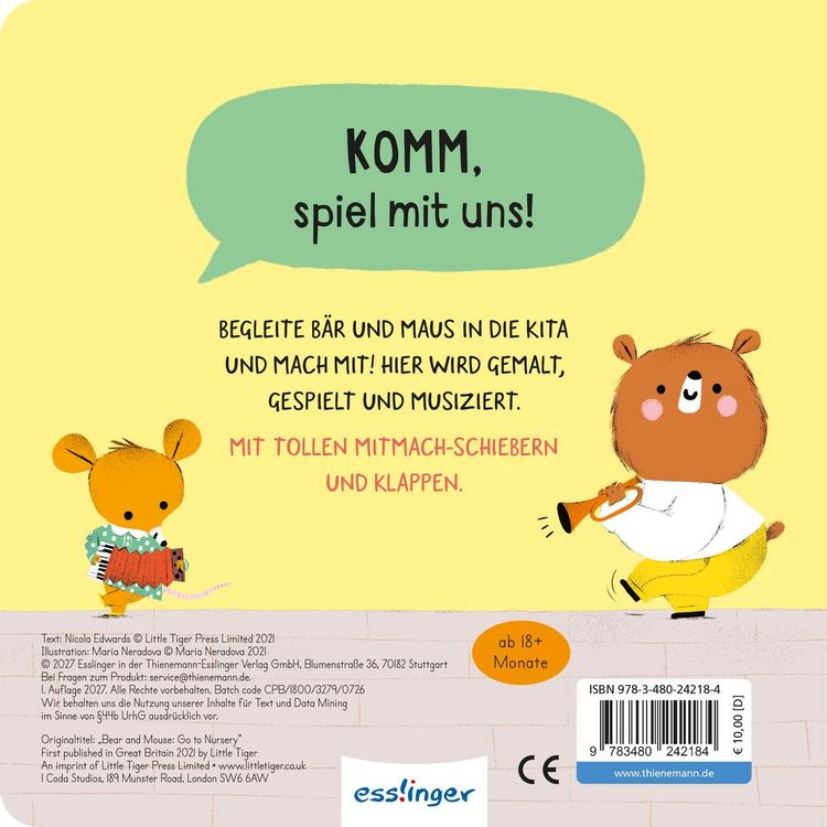 Produktbild: B&auml;r & Maus: Gehen in die Kita
