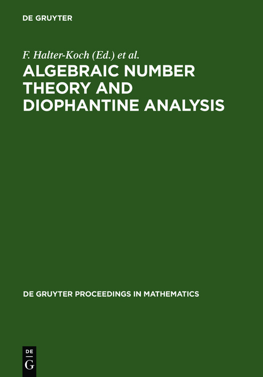 Produktbild: Algebraic Number Theory and Diophantine Analysis
