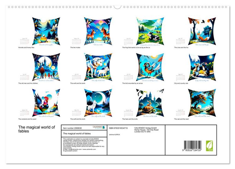 Produktbild: The magical world of fables (High Quality Premium Wall Calendar 2026 DIN A2 landscape),CALVENDO 12 Month Wall Calendar