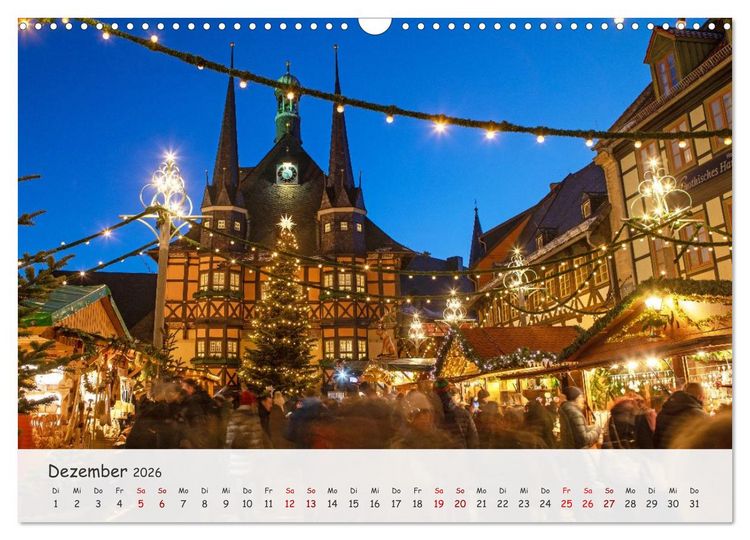 Produktbild: Wernigerode - Historische Fachwerkstadt am Harz (Wandkalender 2026 DIN A3 quer), CALVENDO Monatskalender