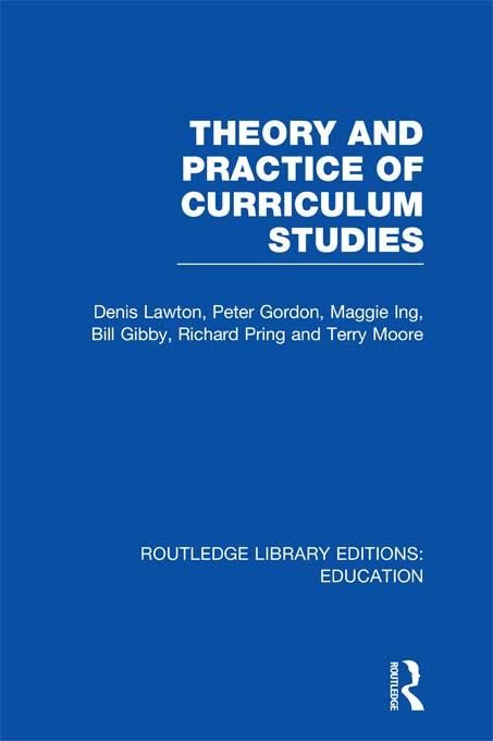 Produktbild: Theory and Practice of Curriculum Studies