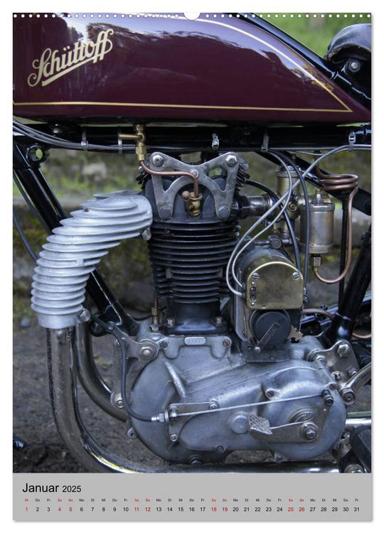Produktbild: Motorrad Oldtimer - Motoransichten (Wandkalender 2025 DIN A2 hoch), CALVENDO Monatskalender