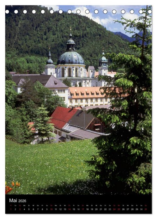 Produktbild: Idyllische Landschaften in Bayern (Tischkalender 2026 DIN A5 hoch), CALVENDO Monatskalender