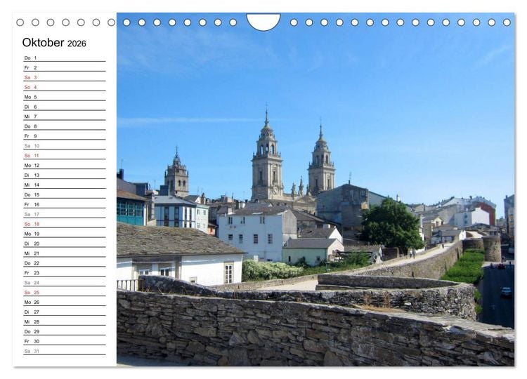 Produktbild: Jakobsweg - Camino Primitivo (Wandkalender 2026 DIN A4 quer), CALVENDO Monatskalender