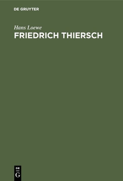 Produktbild: Friedrich Thiersch