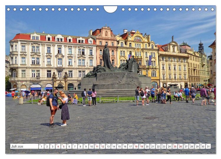 Produktbild: Prag &ndash; Ein perfekter Sommertag in der Goldenen Stadt (Wandkalender 2026 DIN A4 quer), CALVENDO Monatskalender