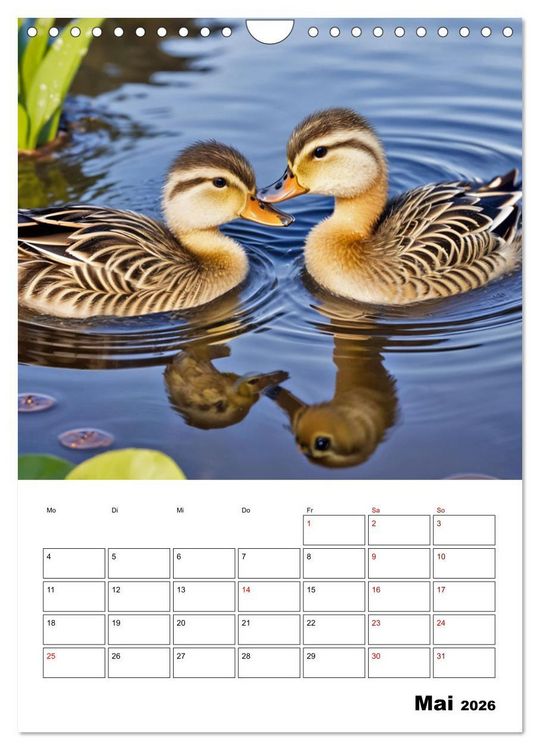 Produktbild: Mit Tieren hinein in das neue Jahr (Wandkalender 2026 DIN A4 hoch), CALVENDO Monatskalender