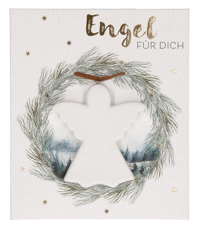 Produktbild: Anh&auml;nger aus Porzellan - Engel f&uuml;r dich