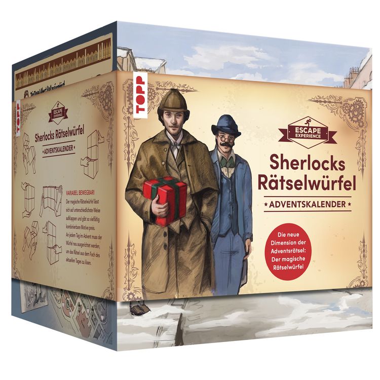 Produktbild: Escape Experience Adventskalender &ndash; Der magische R&auml;tselw&uuml;rfel: Sherlock Holmes und das mysteri&ouml;se Geschenk
