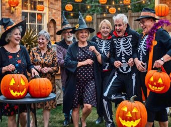 Produktbild: CALVENDO Puzzle Senioren feiern Halloween | 2000 Teile Lege-Gr&ouml;&szlig;e 90x67cm Foto-Puzzle f&uuml;r gl&uuml;ckliche Stunden