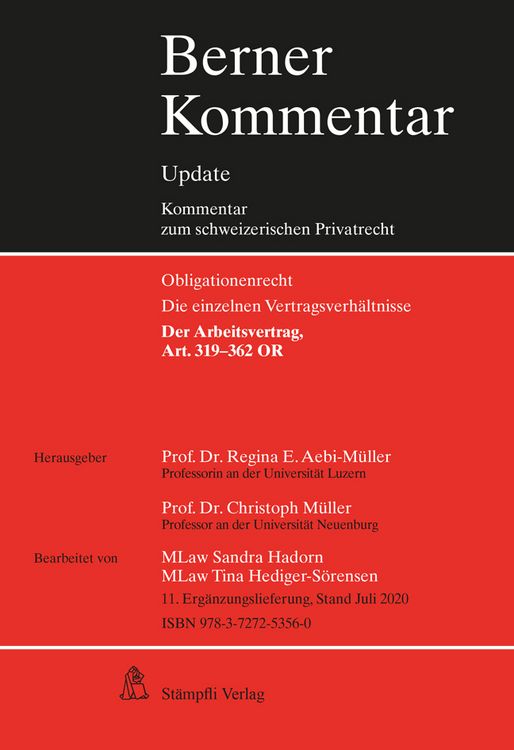 Produktbild: Arbeitsrecht, Art. 319-362 OR, 11. Erg&auml;nzungslieferung