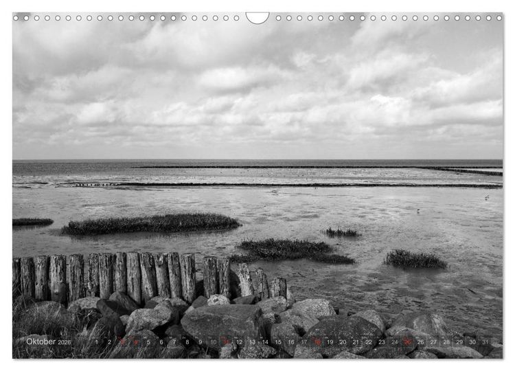 Produktbild: 54&deg;54'57"N 8&deg;19'51"E SYLT (Wandkalender 2026 DIN A3 quer), CALVENDO Monatskalender