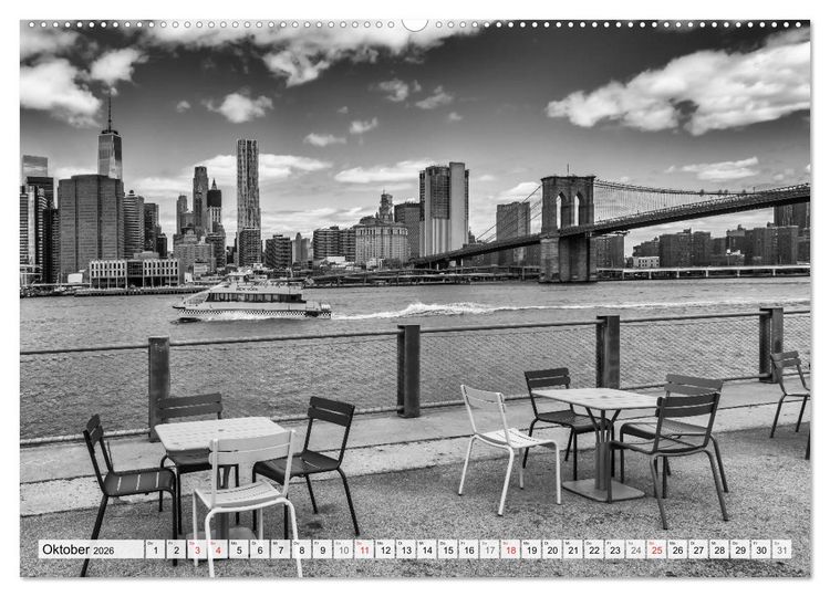 Produktbild: BROOKLYN BRIDGE Das Wahrzeichen von New York City (Wandkalender 2026 DIN A2 quer), CALVENDO Monatskalender