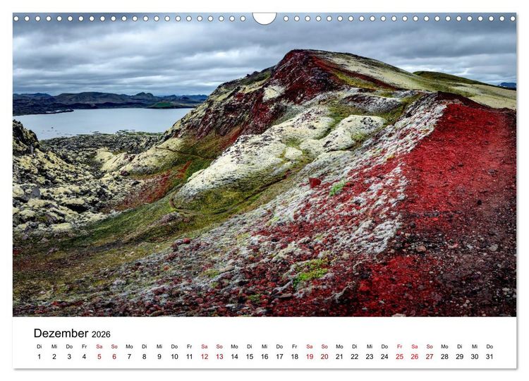 Produktbild: Island, Landmannalaugar: Regenbogenberge (Wandkalender 2026 DIN A3 quer), CALVENDO Monatskalender