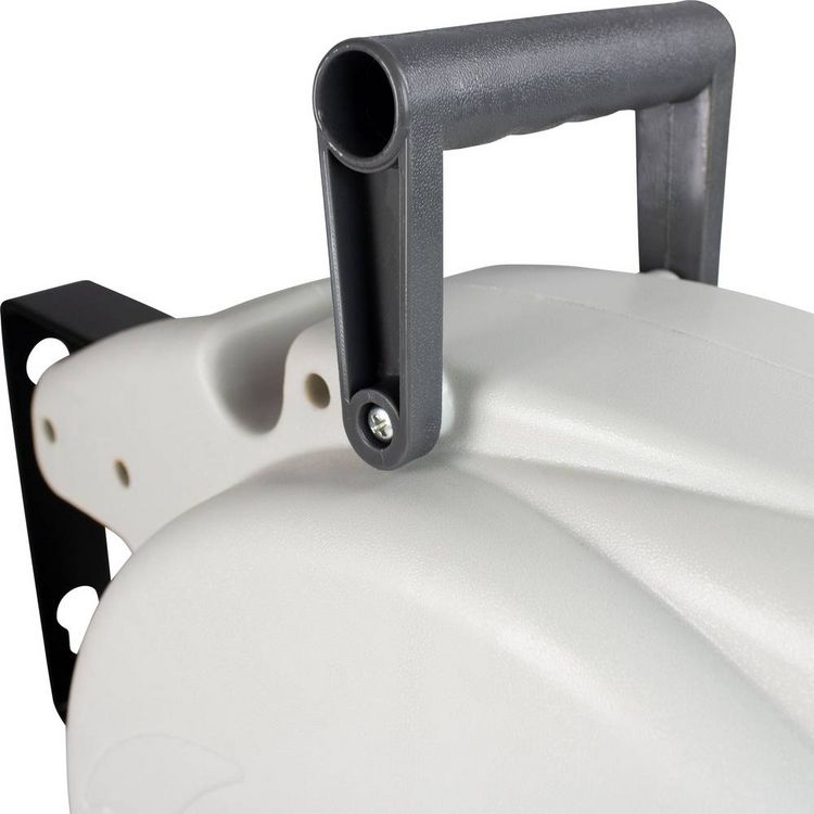 Produktbild: AS Schwabe 12645 Wandkabeltrommel 20m Schwarz Schutzkontakt-Winkelstecker, Frankreich-Stecker